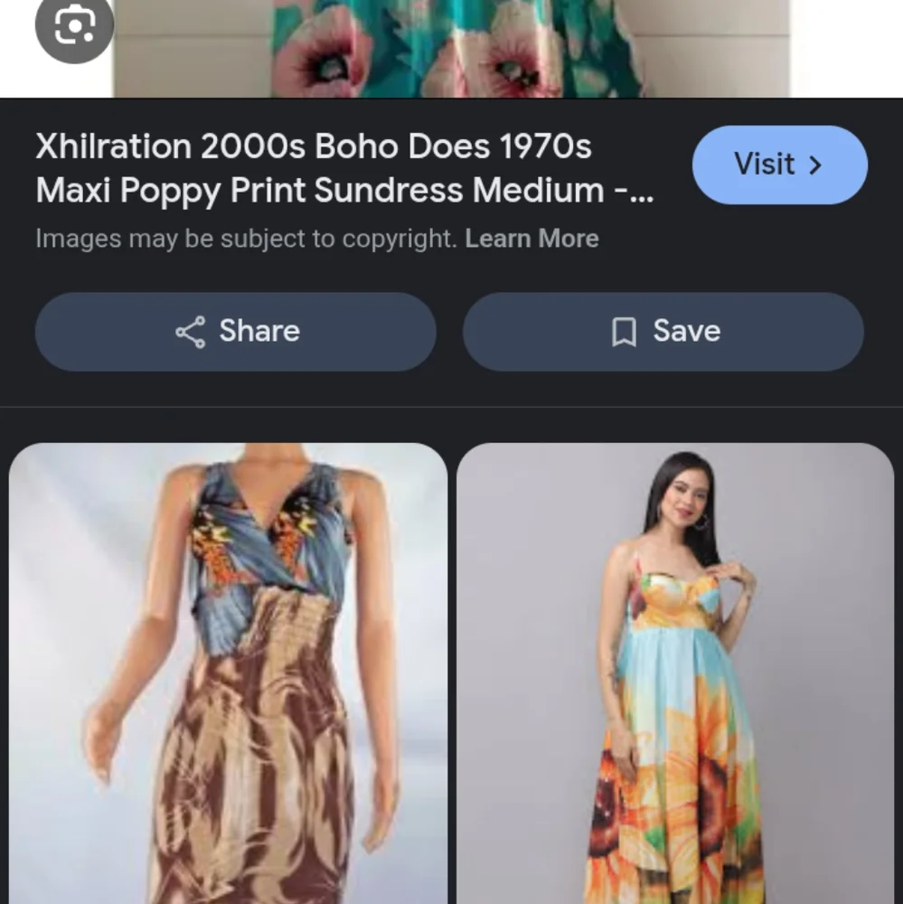 Floral Maxi Boohoo Dress in Blue and Pink Poppy Print.Like New - Picture 6 of 10